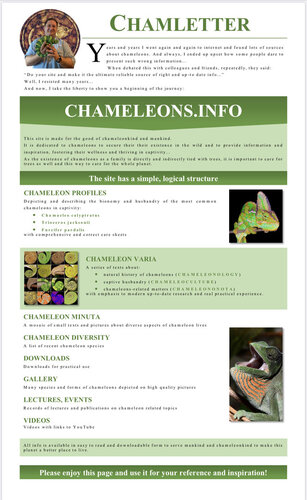 source of reliable and up to date info on chameleons
