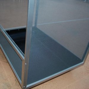 Cement pan attached to screen