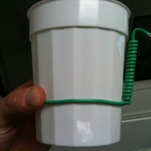 Pretty east to make. I went to target and bought a package of cups for a $1. Make sure they are not see through. You don't want your cham to tr to sho