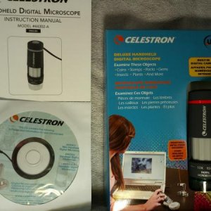 celestron 44302 usb microscope. i will be doing a review of this unit sometime in the near future. this is a great unit for the money. can usually be