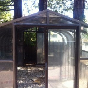 Another View. From the original ad.
It is now in pieces in my backyard.

Most of the upper glass panels will be replaced with UVT Glass or UVT Acry