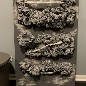 Faux rock wall all ready to spray paint!