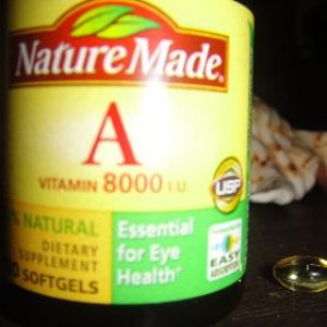 VITAMIN A 8000 I.U. PER LIQUID CAPSULE 
My biggest fear forms around my (unfounded?) concern that preformed vitamin A is easy to overdose. It is one