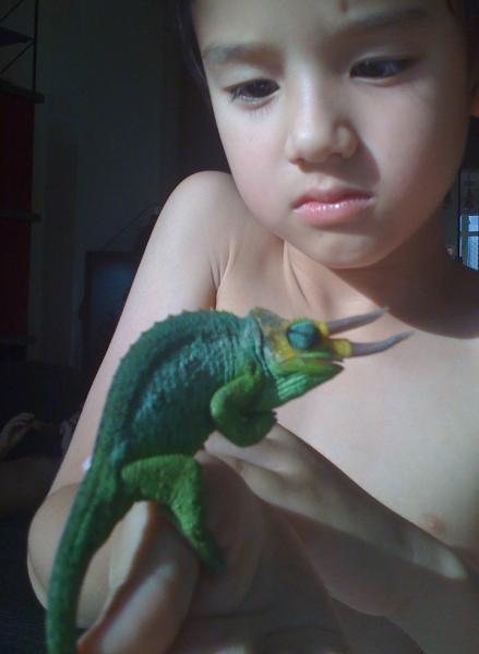 Bobo and my son - both grumpy