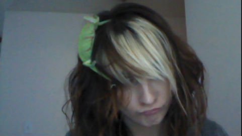 He's stuck.
In my hair.
Again.