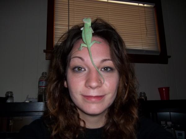 i know i look terrible but its first thing in the am and my guy wants to hang out on my mop top.