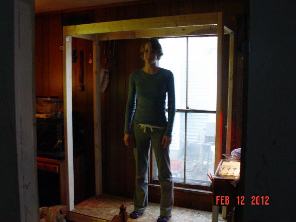 Lauren standing in her new home. Just kidding, this is obviously for chameleons -wink-