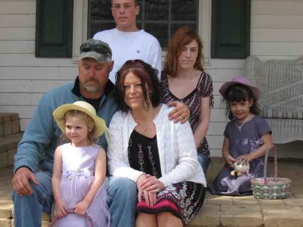 My family, Two older kids in back, (19 & 22), 5 yr old grandaughter, front row, fiance, myself and our 4 yr old.