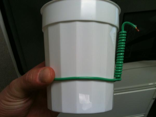 Pretty east to make. I went to target and bought a package of cups for a $1. Make sure they are not see through. You don't want your cham to tr to sho