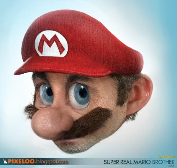 Real life Mario...just plan creepy.