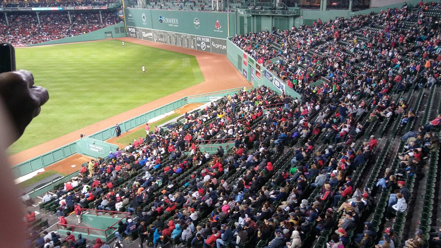 Red Sox game last night in the skybox view