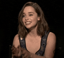 emilia clarke laughing GIF