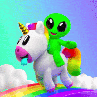 Happy Rainbow GIF by DOMCAKE